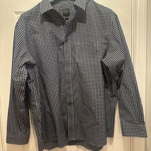 Jos. A. Bank Black and White Checkered Shirt